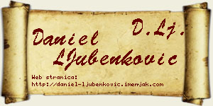 Daniel LJubenković vizit kartica